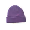 Nuevo sombrero de lana de otoño e invierno para hombre, sombrero de propietario moderno, sombrero yuppie de moda, sombrero de punto de color liso tipo piel de melón para mujer