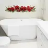 Papel Tapiz de Enredadera de Rosas Pequeñas, Pegatinas de Rosas Rojas, Pinturas Decorativas para Sala de Estar, Dormitorio y Lavabo, Autoadhesivo
