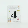 Venta al por mayor estilo INS comercio electrónico transfronterizo 16 pulgadas Exquisitamente empaquetado digital empaque individual de tarjeta de papel globos de papel de aluminio, versión delgada americana