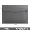 Bolsa de Documentos de Cuero A4 Bolsa de Documentos Personalizada Bolsa de Información Impermeable Oficina de Negocios Botón a Presión Bolsa de Almacenamiento Engrosada Logo Impreso