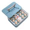 Caja de Embalaje de Té Portátil de Moda Nacional Caja de Embalaje Vacía Bote Pequeño Portátil Multicolor Té Universal Té Pu'er