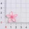 Flor Transparente Fofa de Cinco Pétalas Criativa Feita à Mão DIY Acessórios de Cola de Creme Peças Pequenas de Resina Materiais para Joias Atacado