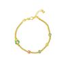 Novedad Pulsera Dorada Arena Antigua Color Esmalte Gota de Aceite Bolsa de la Suerte Pulsera Ping An Joya para Mujer Estilo Lujo Ligero Gama Alta Primera Joyería