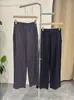 Calça de Yoga com Cintura Elástica e Perna Larga para Mulheres, Calça Reta de Cintura Alta