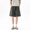 Shorts de Trabalho Retro Americano Masculino Verão Novo Lavado Desgastado Bolsos Grandes Tendência Solto Casual Capris