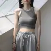 Camisole Canelada Branca para Mulheres, Novo Estilo de Verão 2026, Top sem Mangas para Cobrir os Seios Laterais, Adequado para Usar por Cima ou como Camada Base
