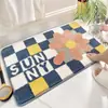 Alfombra de Piso Imitación Cachemir de Dibujos Animados Transfronteriza, Alfombrilla Absorbente Antideslizante para Baño, Alfombra Resistente al Desgaste Absorbente para Entrada de Sala de Estar