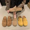 Mules de verano para mujer con punta abierta para uso en exteriores, zapatos Birkenstock retro de estilo coreano, modernos y versátiles, que aumentan la altura, nuevo modelo primavera-verano 2026