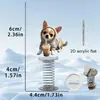 Nuevo Encantador Colgador de Acrílico Plano de Animales Lindos con Resorte para Espejo Retrovisor de Coche, Mochila o Llavero de Amazon
