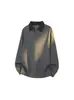 Sudadera de Otoño 2026 Falsa Dos Piezas con Cuello Polo para Hombre, Holgada Casual Cleanfit, Camiseta Elegante y de Alta Gama de Manga Larga