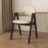 Silla de Comedor de Madera Maciza, Silla de Comedor Estilo Nórdico Crema con Respaldo Cruzado para Uso Doméstico y Comercial, Silla en Forma de A Comercial de Ocio para Cafetería