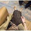 Falda de Leopardo 'Twill-cut Retro Ligera Recta Delgada con Estampado de Leopardo de Tinte Fijo 'Diferente MX