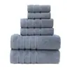 Set de Toallas Lisas de Algodón Puro Longli de Tres Piezas Absorbente Toalla Facial Hotel Salón de Belleza Toalla de Regalo Toalla de Baño