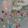 Explosões cor doce refrigerante lantejou broca de unha glitter gradiente cor mista K9 fundo pontiagudo formato diamante joia para unha