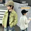Camisa de Algodón para Niños Primavera y Otoño 2026 Nuevo Estilo Coreano Fresca para Bebé con Bordado de Letras para Abrigo de Moda