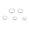 Pendientes Redondos Sencillos de Acero Inoxidable Estilo Coreano para el Trabajo, Clips para Orejas Unisex, Clips para Orejas de Bobina Versátiles, Aros Falsos para Orejas al por Mayor