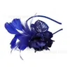 Acessórios de Cabelo de Pena e Rede Europeus e Americanos Transfronteiriços para Noivas Chapéu Flores Simuladas Moda Retrô Elegante Flor de Cabeça Suprimento de Enfeite de Cabeça
