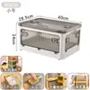 Caja de Almacenamiento Plegable de Plástico Engrosado Caja Grande para Guardar Edredones y Juguetes Transparente Extraíble Plegable Caja de Almacenamiento para Dormitorio