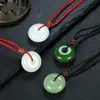 Colgante Hebilla de Paz de Jade Blanco de Xinjiang, Jade de Mongolia Exterior, Colgante de Color Jade Verde Espinaca, Productos de Jade de Vendedor Ambulante, Regalos en Stock
