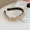 Faixa de Cabelo Trançada Retro Fashion para Mulheres com Coroa Alta, Elegante e Versátil para Sair, Acessório de Cabelo Antiderrapante de Alta Qualidade