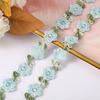 Encaje Bordado de 2cm de Ancho Colorido Exquisito Flores Pequeñas Bordadas DIY Escote Accesorios de Ropa Encaje Borde Pequeño