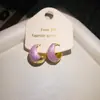 Aretes Morados con Esmalte de Goteo, Retro, Únicos y de Alta Gama, Aretes con Forma de Corazón, Elegantes Aretes Franceses de Flor de Lirio para Mujer