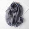Primavera e Outono Novo Lenço De Seda Organza Cor Sólida Flash Lenço De Seda Organza Dupla Camada Amoreira Seda Misturada Xale Mulheres