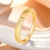 Anillo de Pareja Doble Felicidad Letra Letra Lujo Ligero Elegante Versátil Anillo de Boda Joyería de Mano Accesorios Mismo Estilo Tiktok