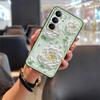 Adecuado para Funda de Teléfono Móvil Oppo Nuevo Lindo Pintura al Óleo Digital Simple Dibujo Animado Carcasa Blanda Trendy Color Puro Borde Completo Flor