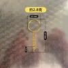 Llavero Dorado con Colgante en Forma de Cuerno, Llavero de Anilla Única, Accesorios para Llaveros, Cadena con Colgante de Cuentas, Colgante de Cuentas, Cadena para Colgar