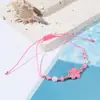 Pulsera de cuentas de flores multicolor transfronteriza nueva, aleación, pintura al óleo, tejida a mano, cuerda de mano de amistad para viajes de primavera, venta al por mayor