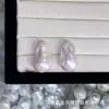 Perlas Barrocas de Vidrio con Agujero Completo, Perlas Iridiscentes con Agujero Pasante, Perlas de Imitación Rosas Japonesas, Accesorios de Color Ab de Sirena, Colgantes