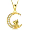Colar de clavícula feminino criativo personalizado de gatinho lunar novo europeu e americano Amazon transfronteiriço