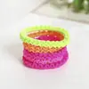 Versão coreana dos novos acessórios de cabelo de boutique de alta qualidade, anel de cabelo infantil de renda dupla sem costura, corda de cabeça cor de doce, elástico, atacado