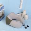 Almohada de Viaje en Forma de U de Espuma Viscoelástica Almohada para Cuello para Siesta en la Oficina Almacenamiento Plegable Portátil Protección de la Columna Cervical Almohada en Forma de U
