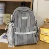 Mochila Casual de Cuadros Corrugados Estilo Nuevo para Niñas, Adecuada para Estudiantes de Secundaria, Preparatoria y Universidad, para la Clase y el Uso de Computadora