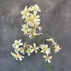 Flores Artificiales, Lirios de Tallo Alto, Orquídeas, Decoración para el Hogar y Hoteles, Arreglo para Escenas de Bodas, Adornos de Flores Falsas Transfronterizos al por Mayor