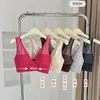 Sutiã sem costura com blocos de cor, decote V, costas bonitas, bojo fixo para mulheres, sexy push-up com alças largas, estilo top regata, sutiã wrap em U para mulheres