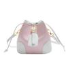 Bolso Cubo de Color Contrastante para Mujer 2025 Transfronterizo Nuevo de Moda Tendencia Bolso de Hombro Lona Costura Textura Estilo Coreano Bolso Cruzado