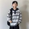 Moletom Infantil Estilo Primavera e Outono 2026 Novo Roupas Infantis Médias a Grandes Outono Com Capuz Manga Longa Blusa Roupa de Outono Menino Tendência Legal