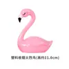 Decoración de Pastel de Flamenco Pareja de San Valentín Niños Princesa Fiesta de Cumpleaños Adornos de Cisne Pájaro Rosa Enchufe