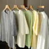 Ropa Especial Zhengqi/Camiseta de Punto Manga Corta de Lana Cepillada Sin Picazón, Sin Costuras, Cuello Redondo, Top de Manga Media para Mujer Principios de Otoño