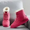 Inverno Novas Botas de Neve de Veludo Engrossadas Moda Feminina Tubo Curto Botas Femininas Botas de Algodão com Cadarço Plana Estudante Sapatos Femininos de Algodão