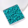 Ventas Directas de Fábrica Cuentas Redondas de Turquesa Sintética Natural Cuentas Sueltas Accesorios para Pulseras DIY Cuentas Semi-Terminadas Venta al por Mayor