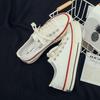 Zapatos de Lona Bajos Reeditados de los 70 para Mujer Verano Harajuku Sesión de Fotos Zapatos de Estudiante Retro Tono Vibrante Mismos Zapatos de Moda A07