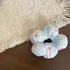 Nuevo Clip para el Cabello con Lazos Cuadros Florales Azul Claro, Diadema, Pasador, Pinza Lateral, Banda Elástica para Niños