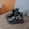 Botas Chelsea Princess Doces e Fashion para Meninas com Laço e Pérolas, Novidade Outono 2026 Sapatilhas Princess Casuais de Solado Macio