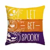 Capa de Almofada Halloween Mais Vendida Transfronteiriça Estampa de Abóbora Fantasma Almofada de Sofá Cabeceira de Cama Decoração de Festival Almofada