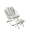 Silla Plegable para Hogar Balcón Sala de Estar Silla de Ocio Silla de Una Persona con Respaldo Silla Portátil para Exterior Patio Silla para Persona Perezosa Silla de Comedor