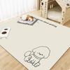 Alfombrilla de Piso Impermeable y Antideslizante de Dibujos Animados Lindos para Comer, Limpiar, Resistente a Manchas y Fácil de Cuidar para Mascotas